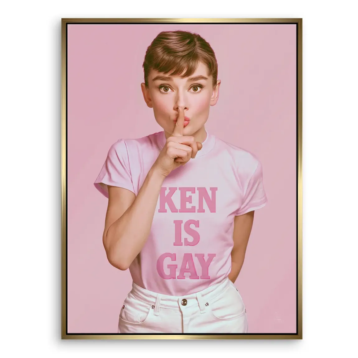 Audrey Hepburn Ken is Gay Leinwand Bild