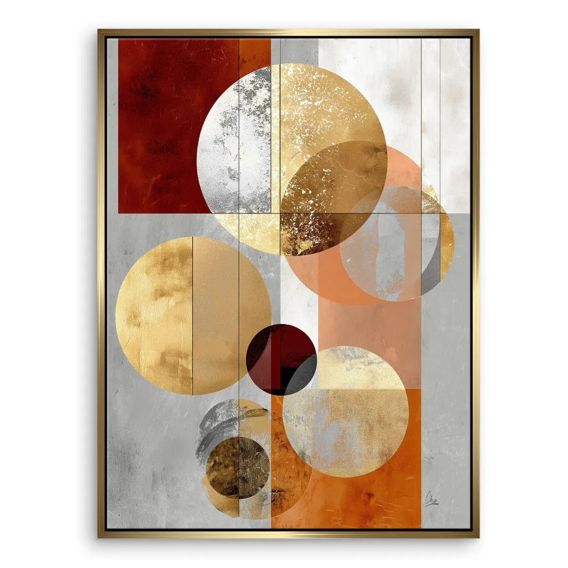 Golden Orbit Leinwand Bild