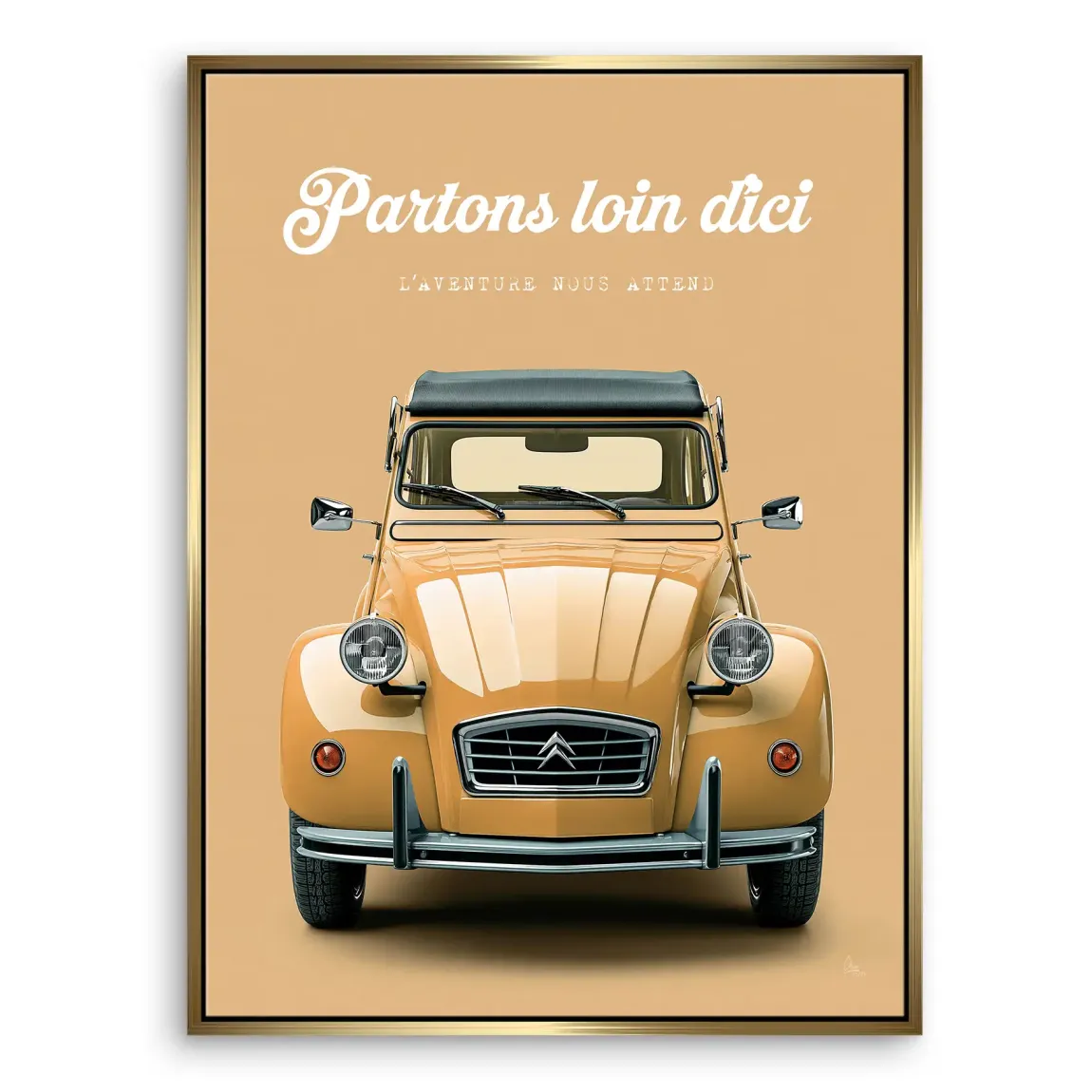 Citroen 2CV Voyage Leinwand Bild