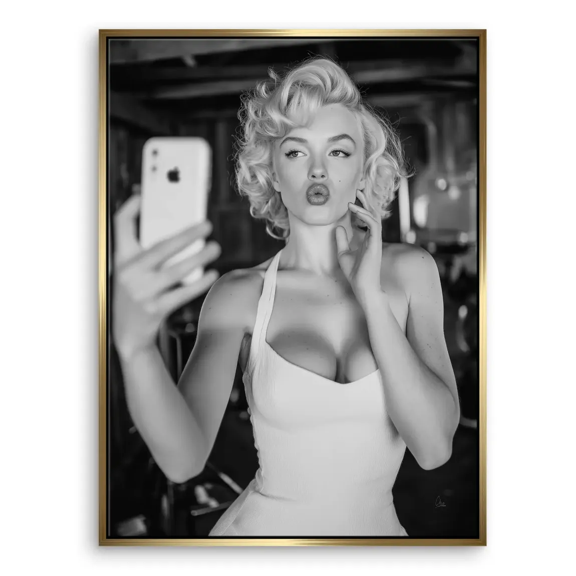 Marilyn Monroe Selfie Leinwand Bild