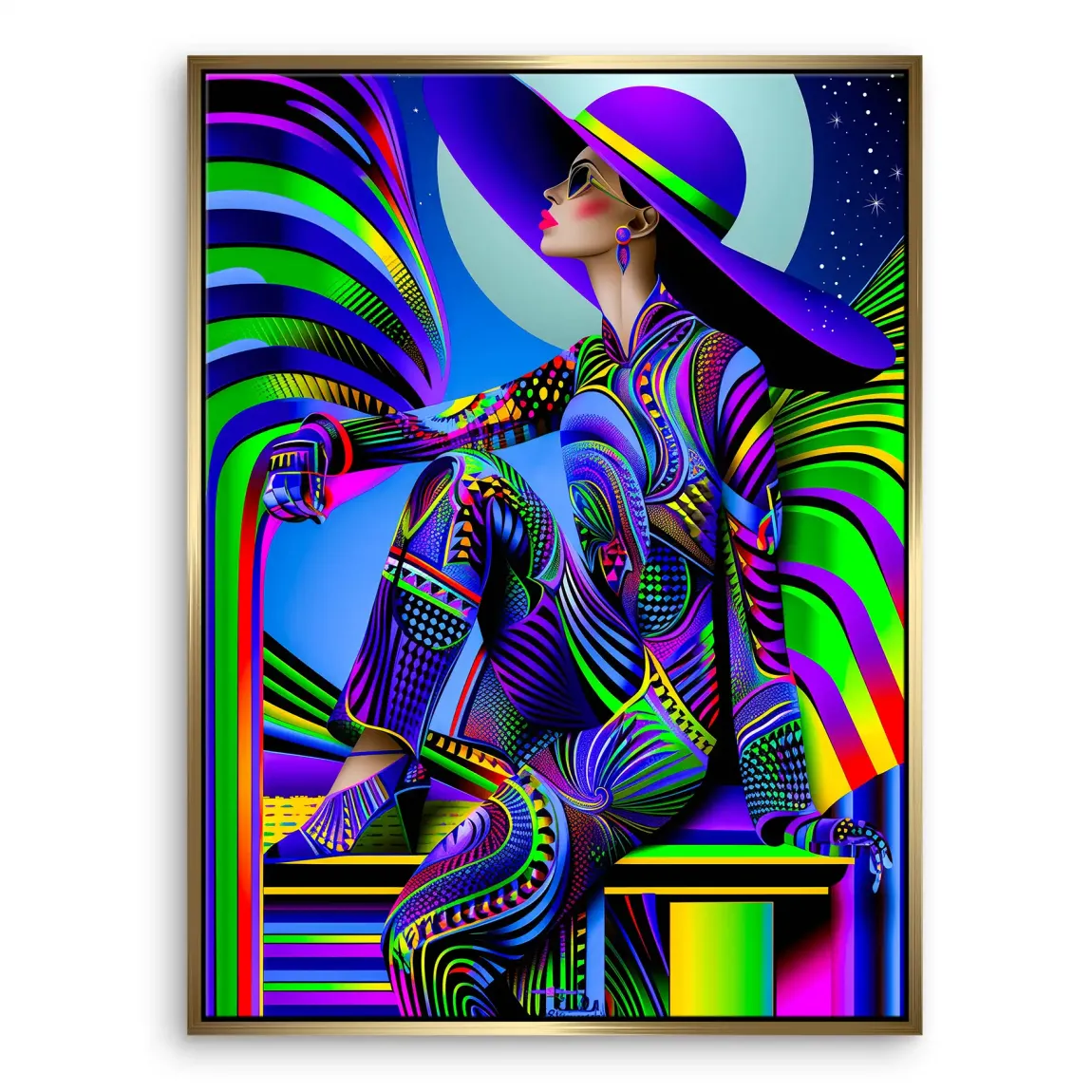 Abstrakt Glamour Leinwand Bild INGALERIE