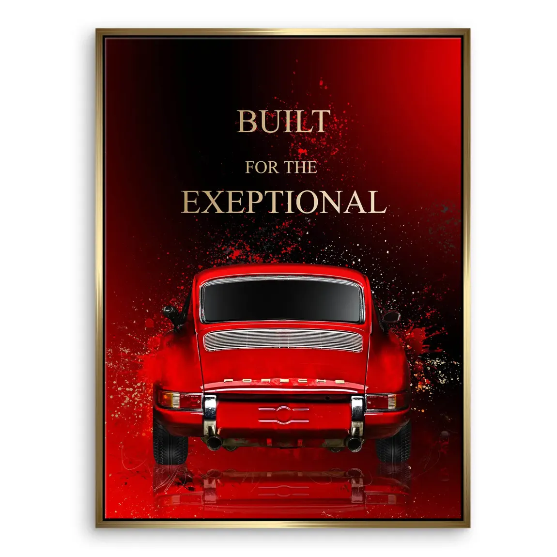 Red Legend 911 Retro Leinwand Bild