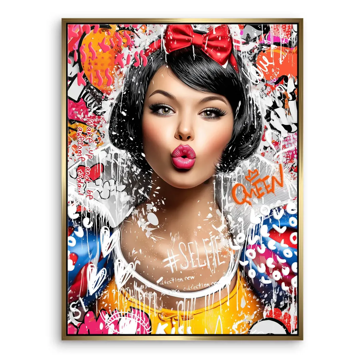 Schneewittchen Pop Art Queen Leinwand Bild