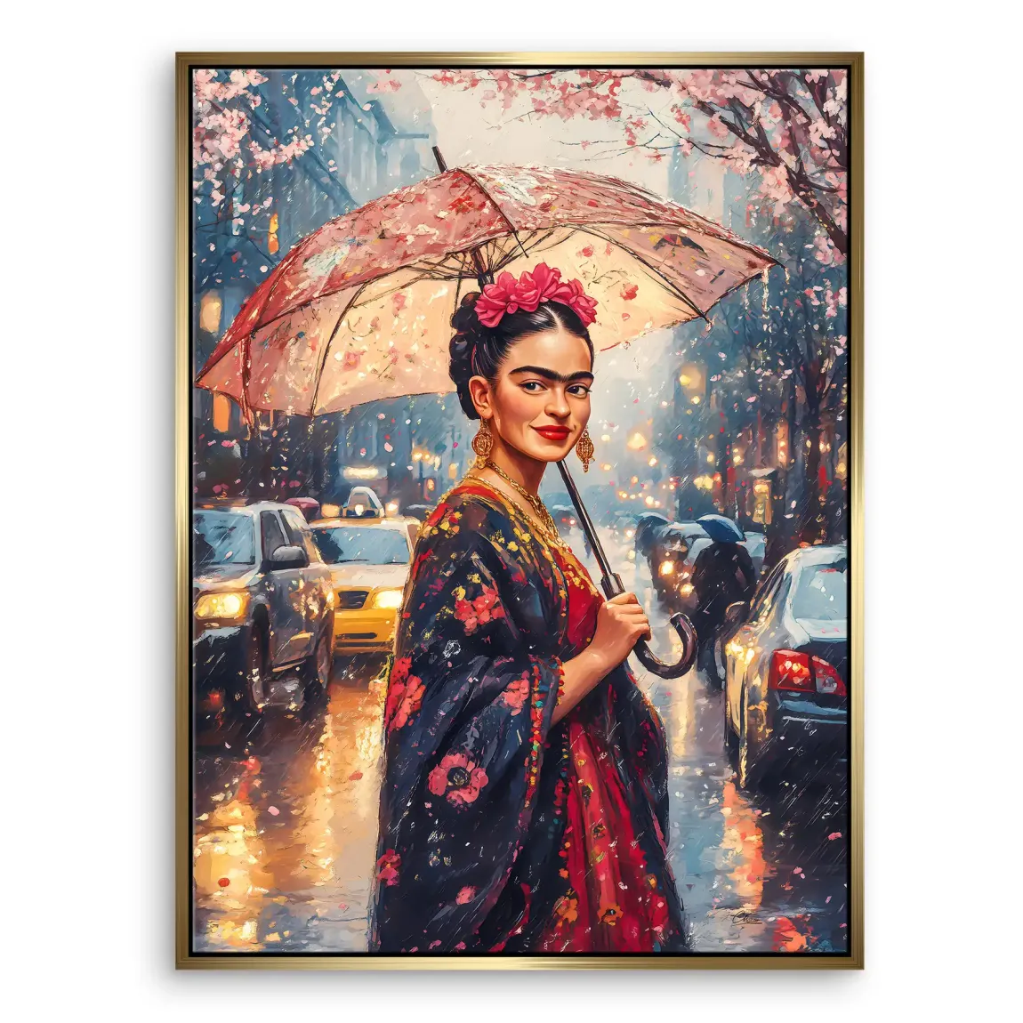 Frida im Abendregen Leinwand Bild INGALERIE