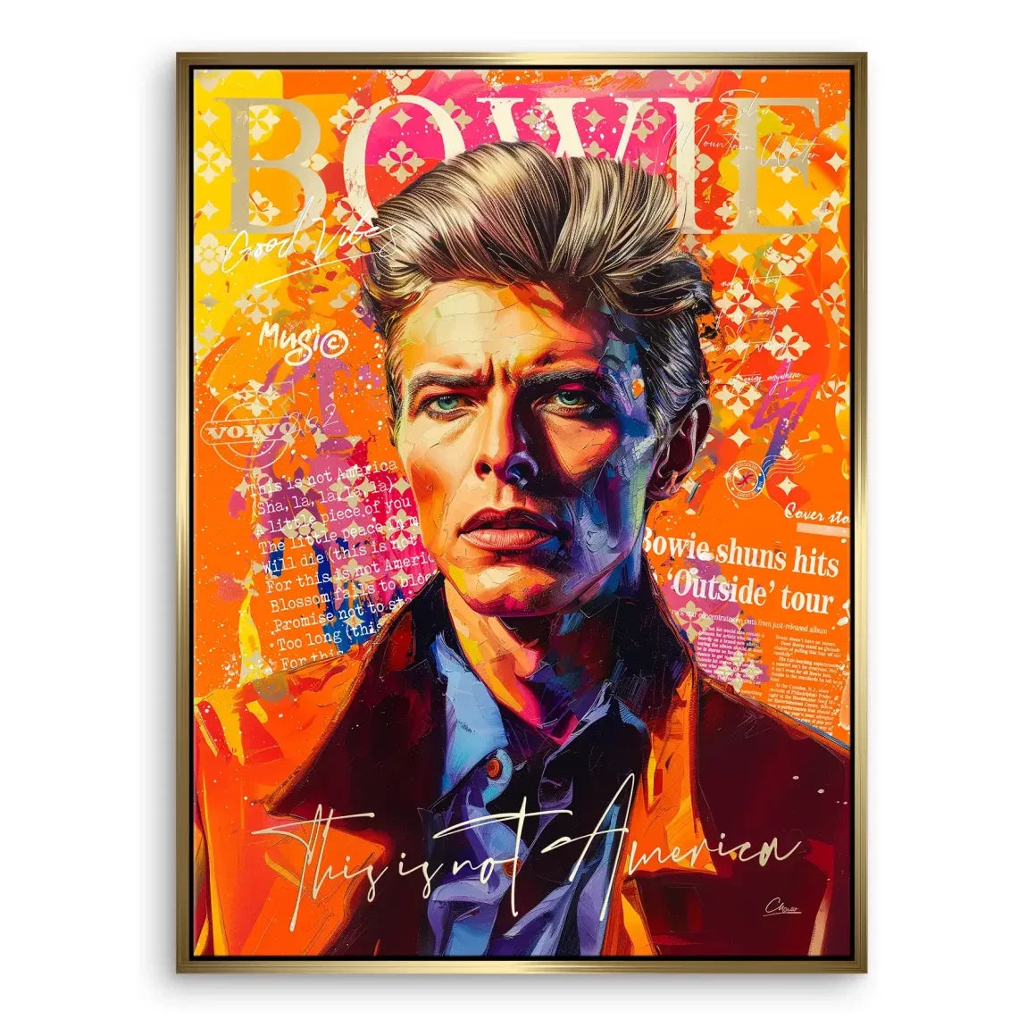 Bowie America Pop Art Leinwand Bild INGALERIE
