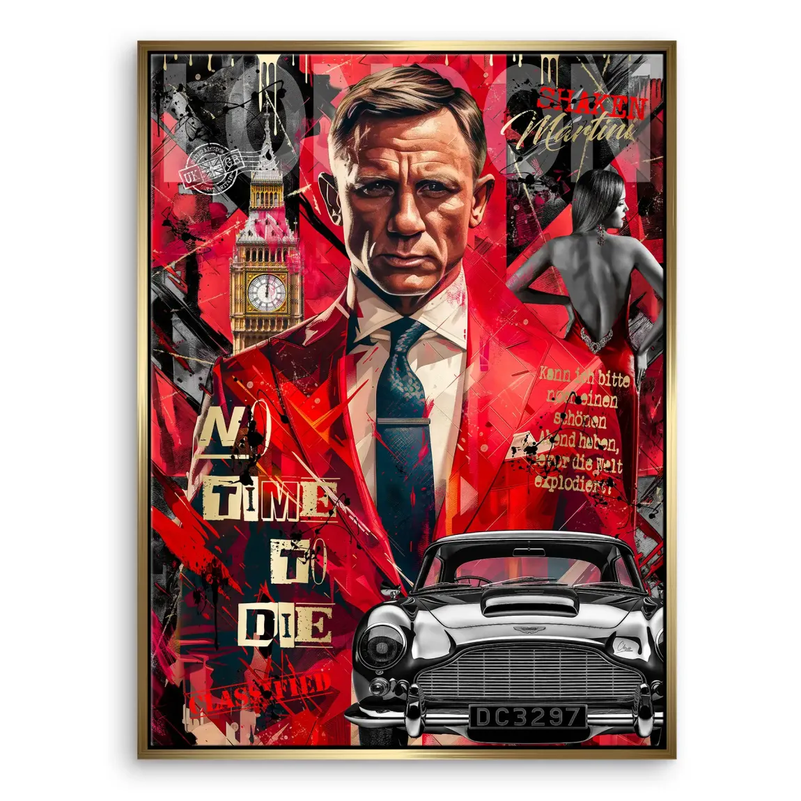 James Bond Vision London Leinwand Bild