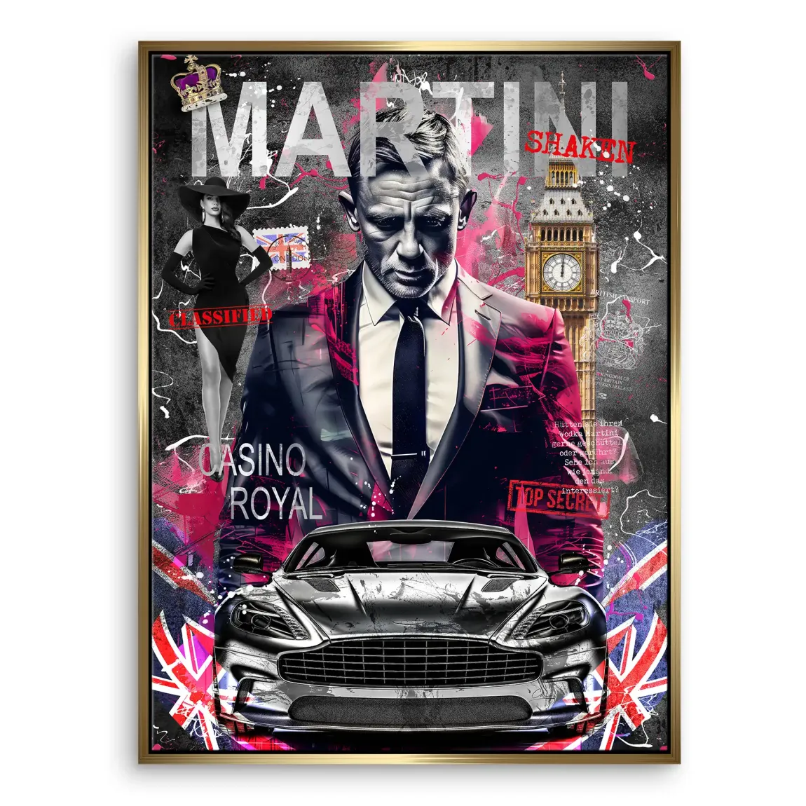 James Bond Royale Martini Leinwand Bild