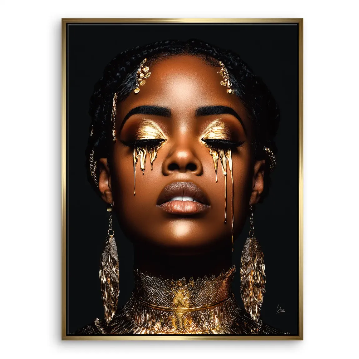 Tears of Gold Leinwand Bild