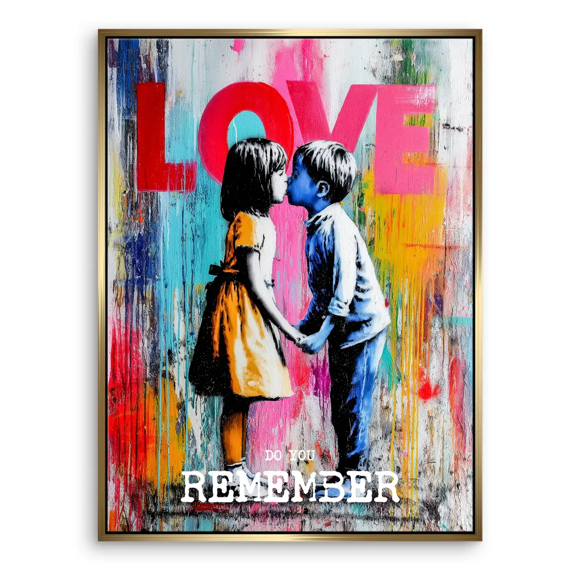 First Kiss Leinwand Bild