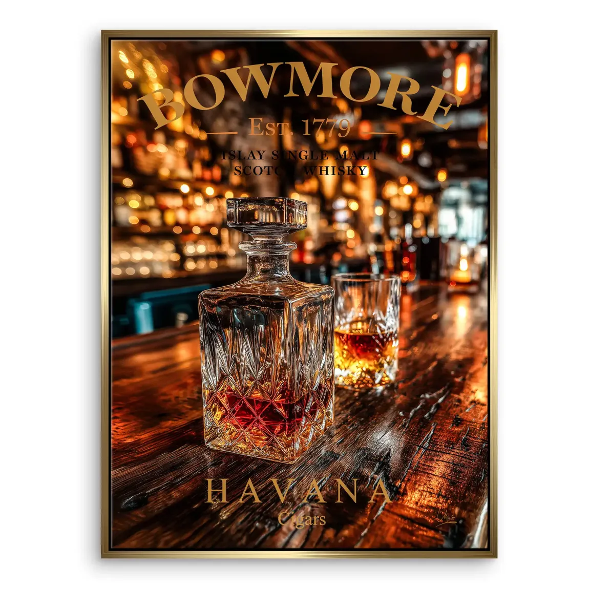 Whisky Lounge Havana Leinwand Bild