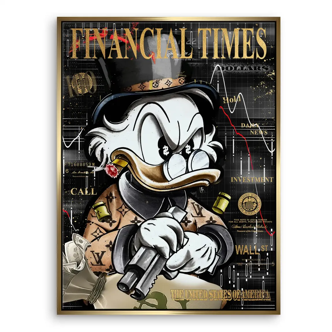 Financial Empire Duck Leinwand Bild