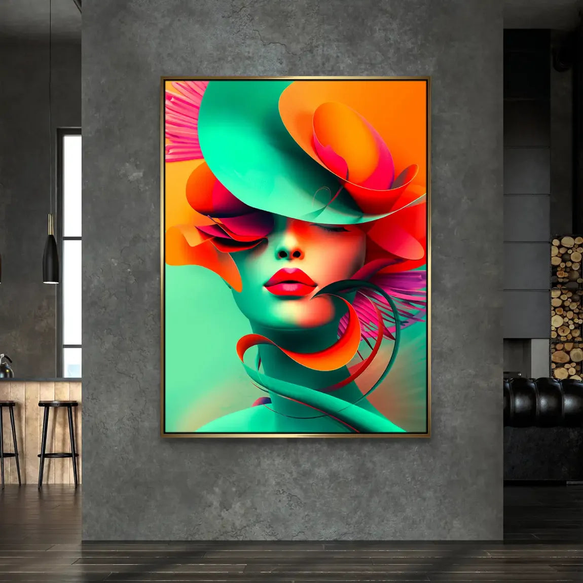 Neonpoesie der Stille Leinwand Bild INGALERIE