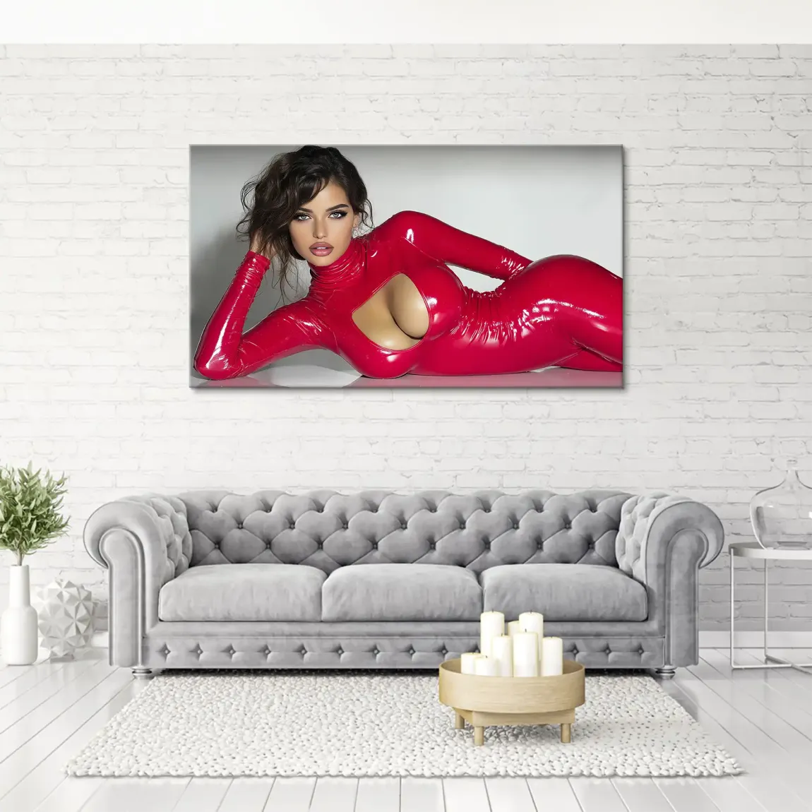 Midnight Rouge Leinwand Bild