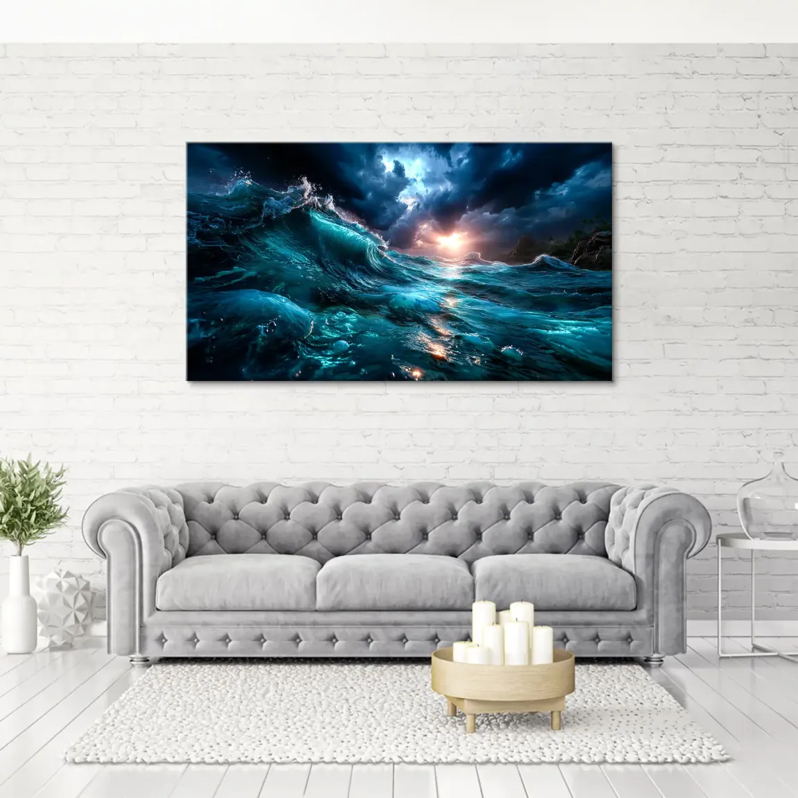 Wildes Meer Leinwand Bild