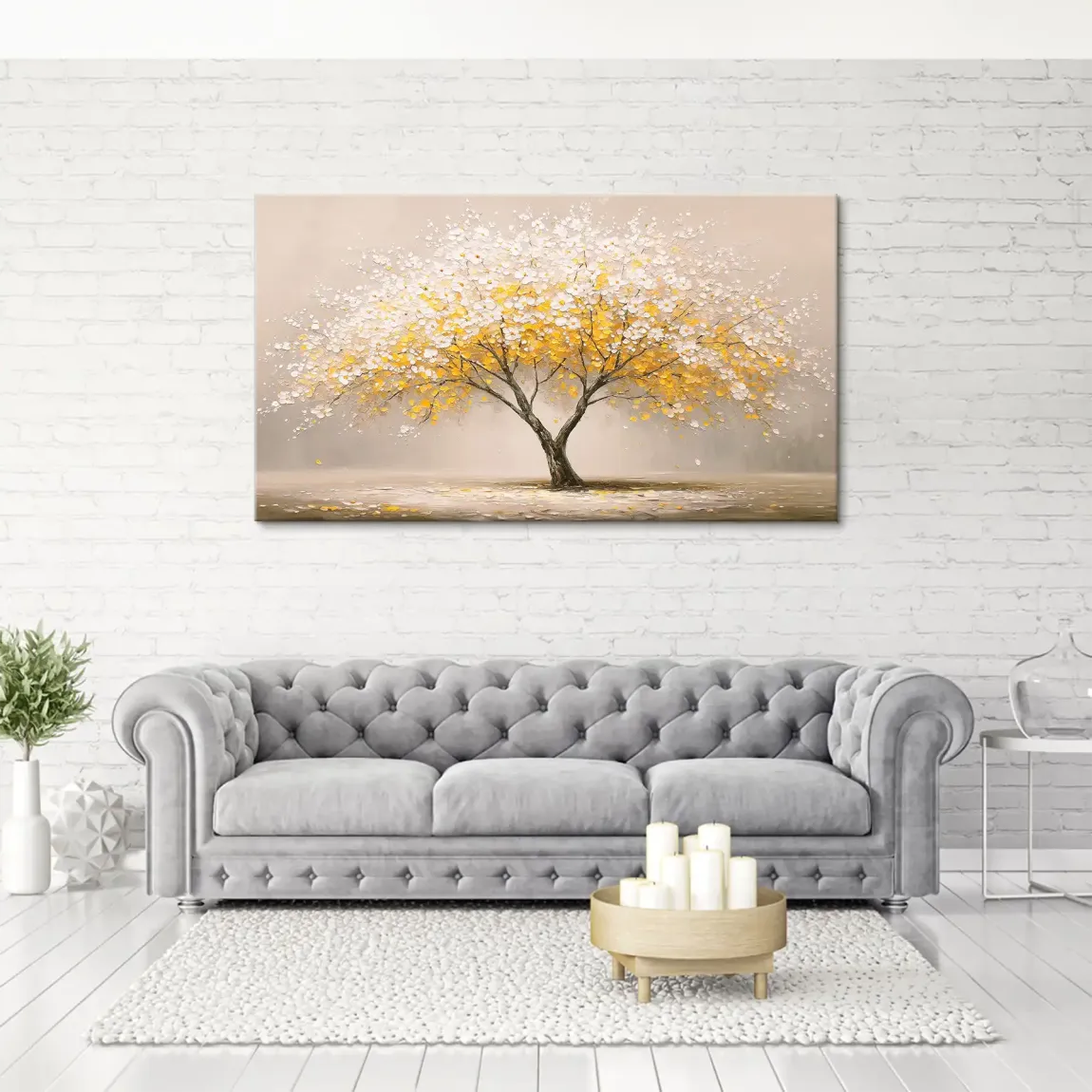 Golden Tree Art Leinwand Bild