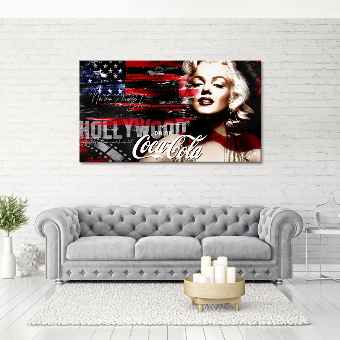 Marilyn Hollywood Glamour Leinwand Bild