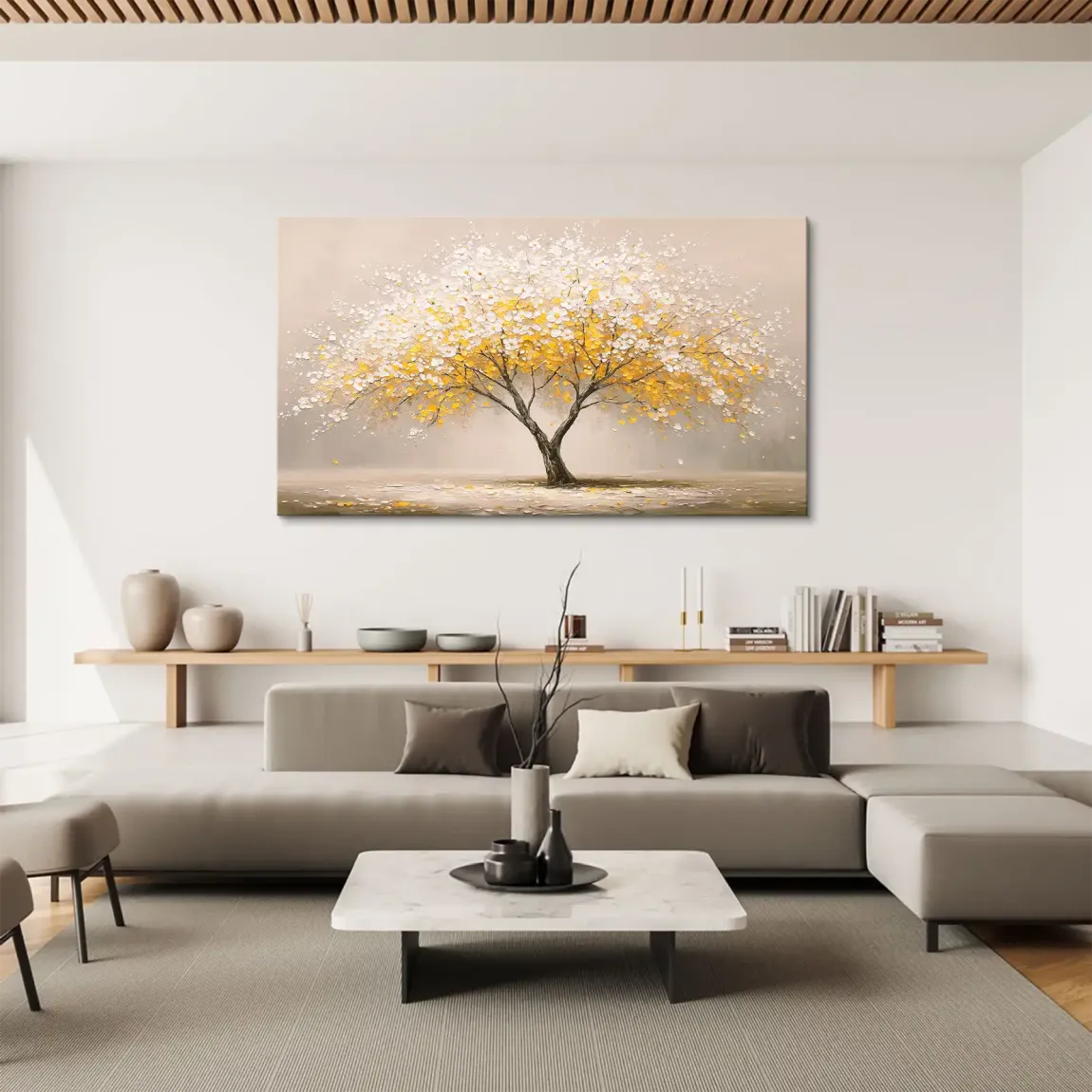 Golden Tree Art Leinwand Bild