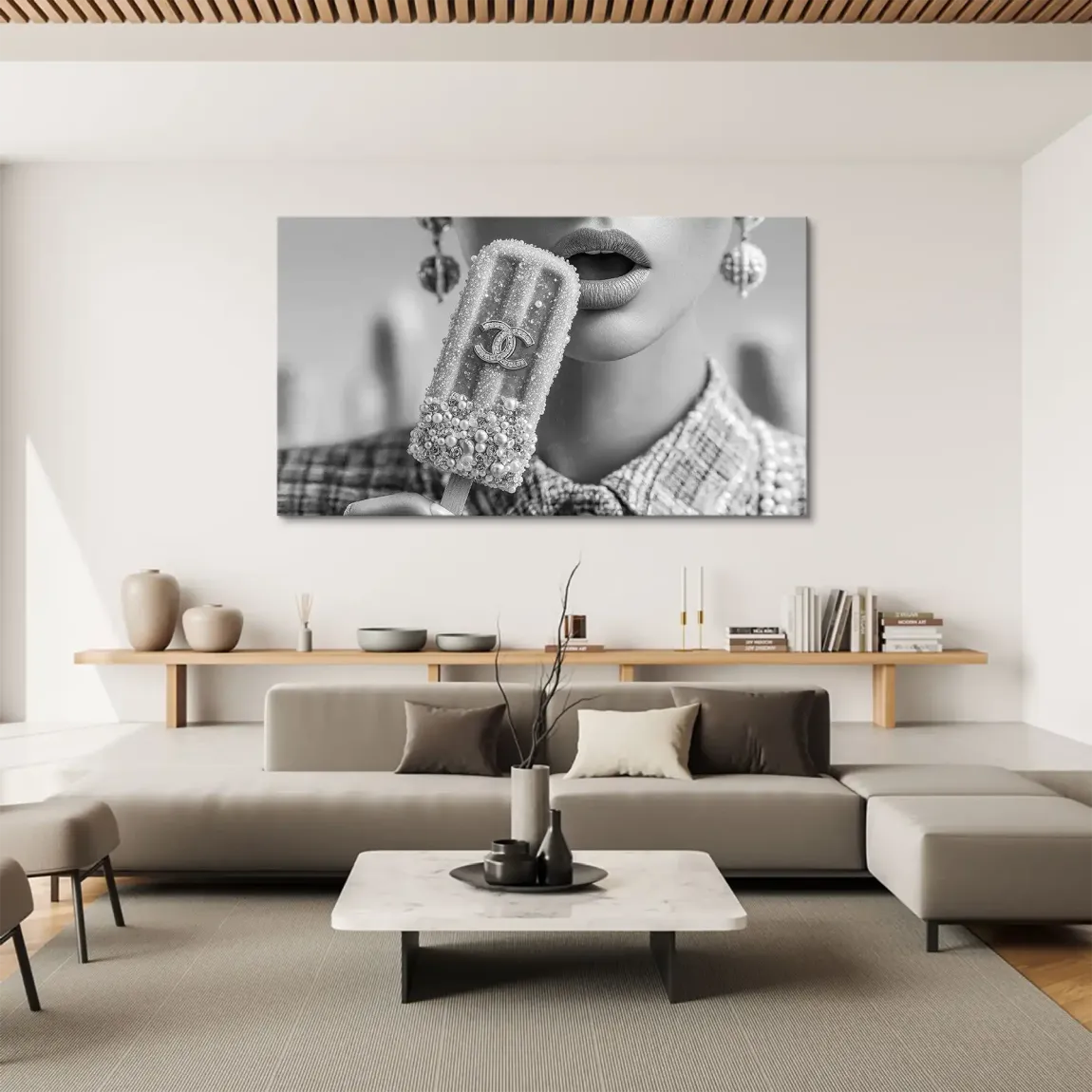 Coco Ice Art Black Edition Leinwand Bild