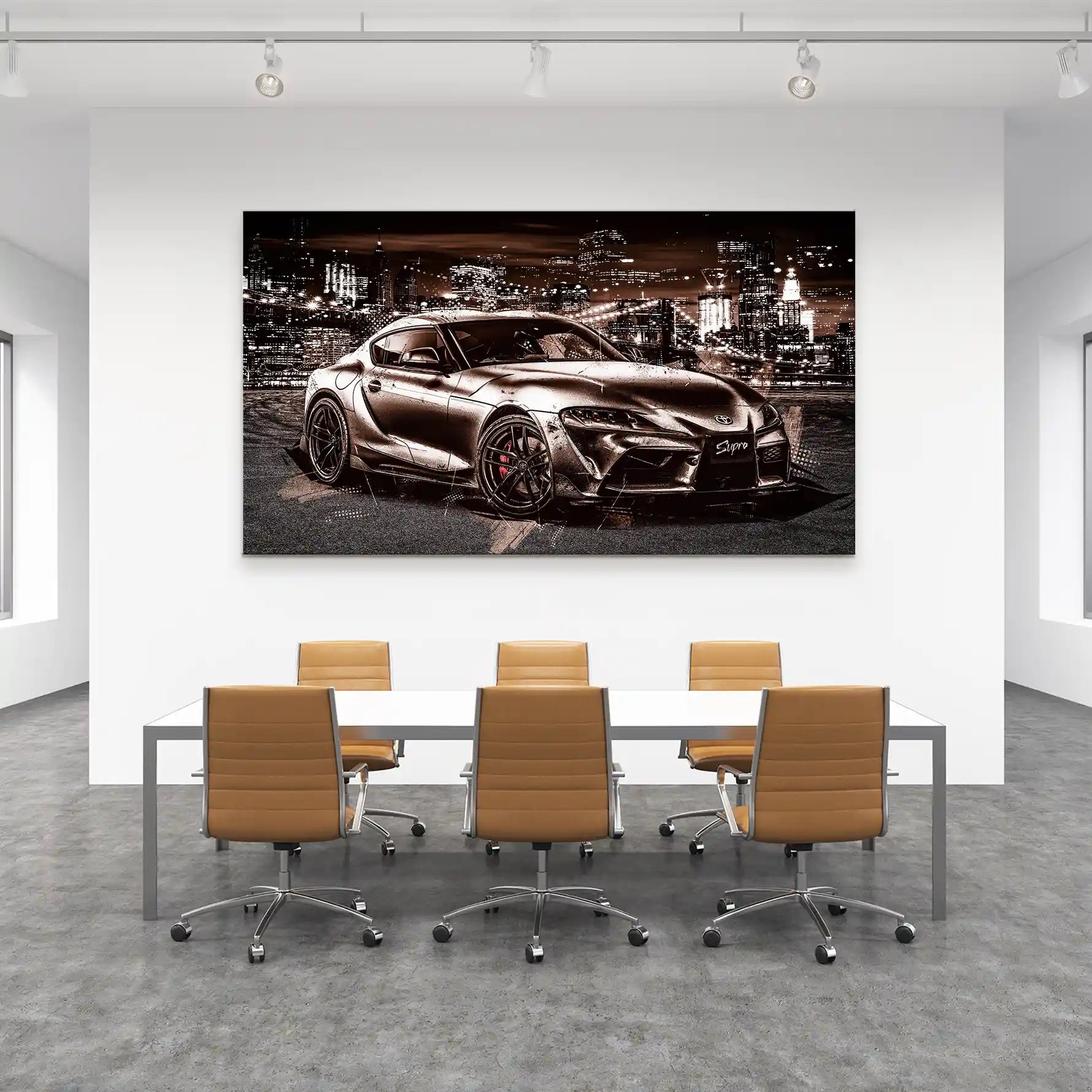 Toyota Supra City Style Leinwand Bild INGALERiE