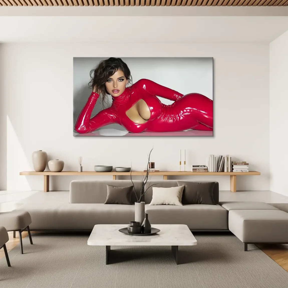 Midnight Rouge Leinwand Bild