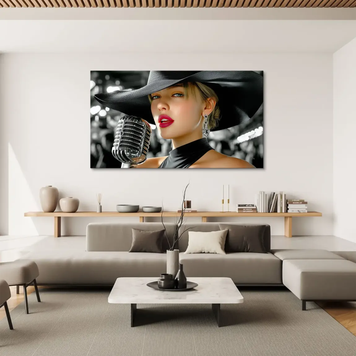 Midnight Jazz Leinwand Bild