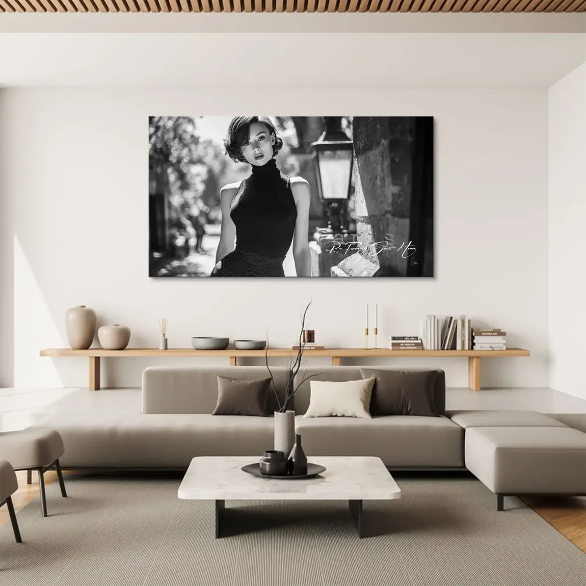 Audrey Hepburn Paris Elegance Leinwand Bild