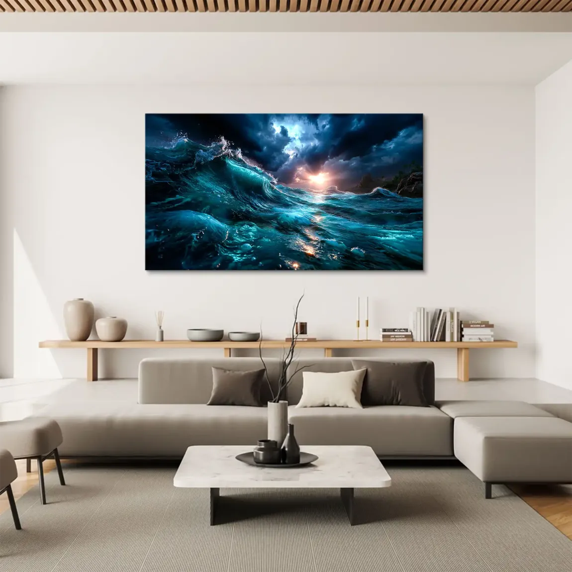 Wildes Meer Leinwand Bild