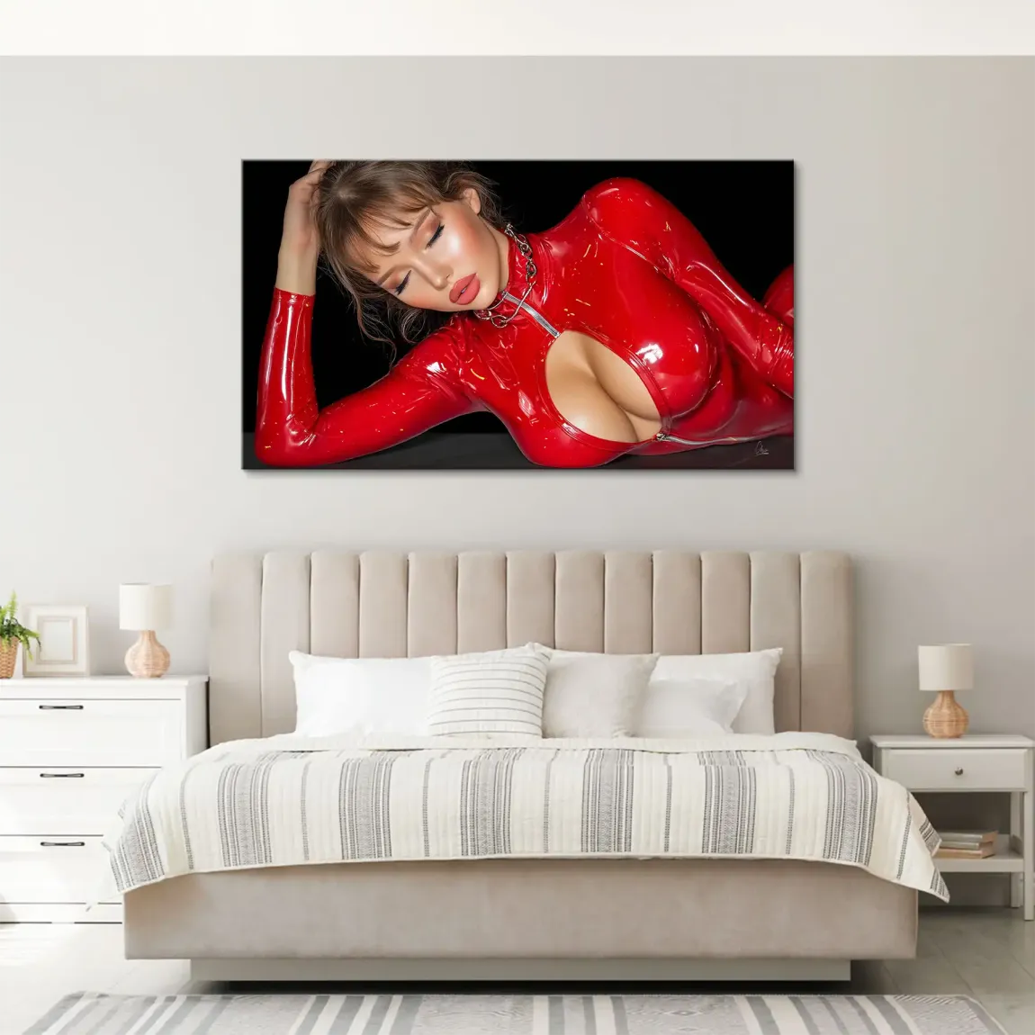 Rote Verführung Leinwand Bild