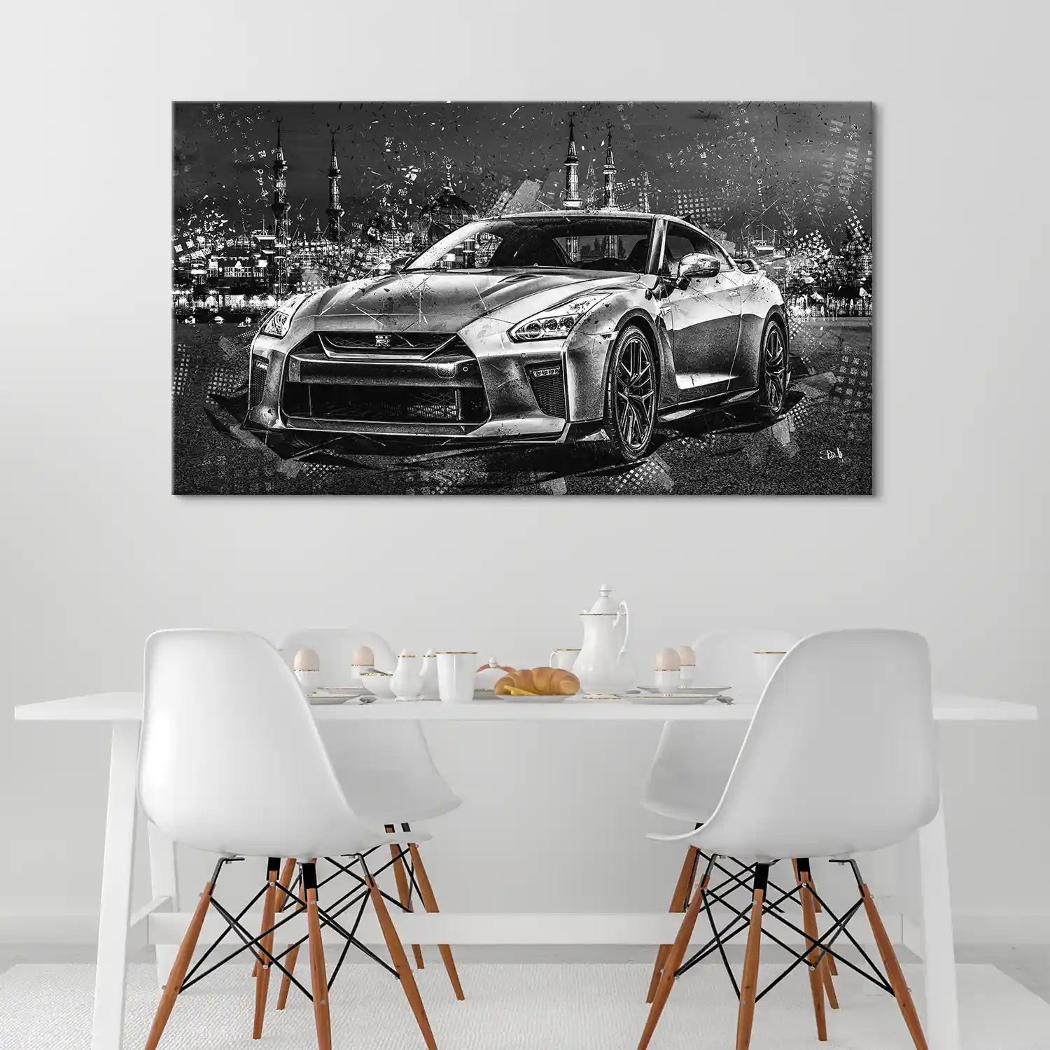 Nissan GT-R Abstrakt Style Leinwand Bild INGALERIE