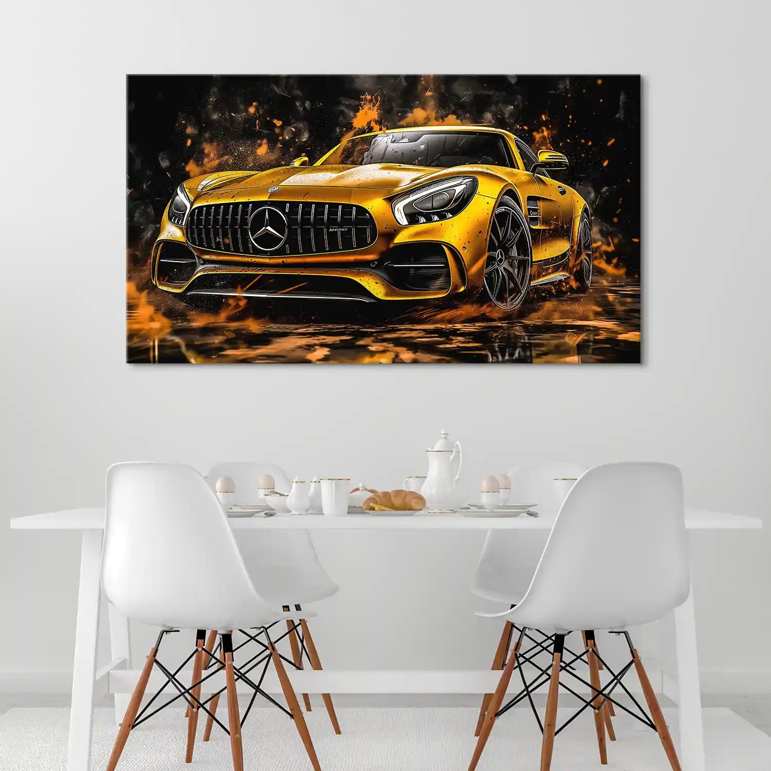 Mercedes AMG GT Modern Style Leinwand Bild INGALERIE