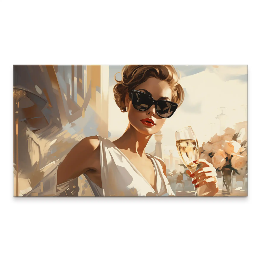 Glamour Champagner Leinwand Bild INGALERiE
