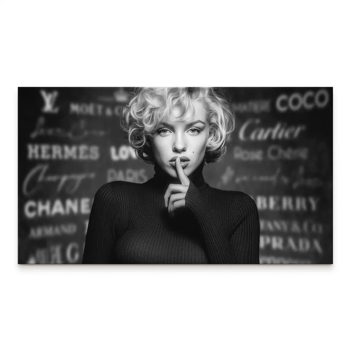 Marilyn Monroe Black Secret Leinwand Bild