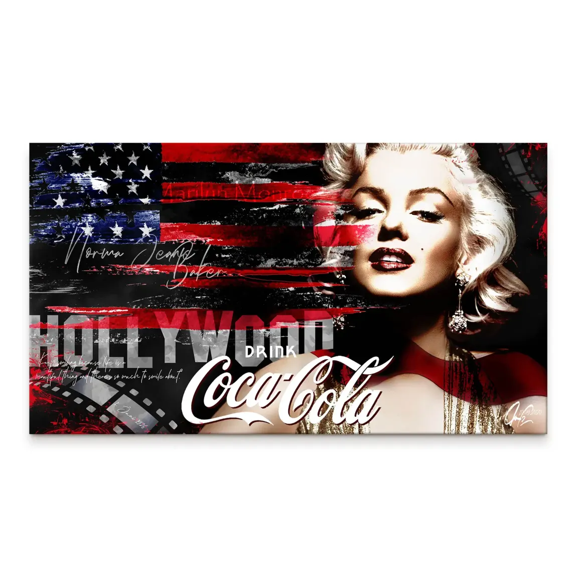 Marilyn Hollywood Glamour Leinwand Bild