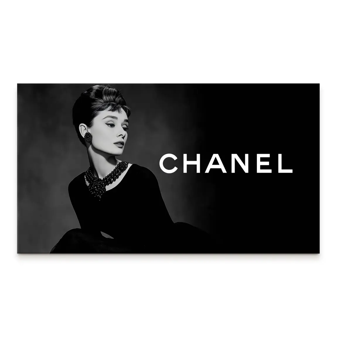 Audrey Noir Elegance Leinwand Bild