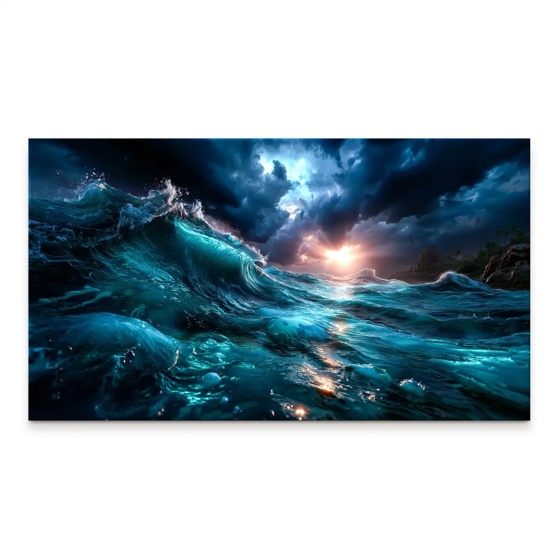 Wildes Meer Leinwand Bild