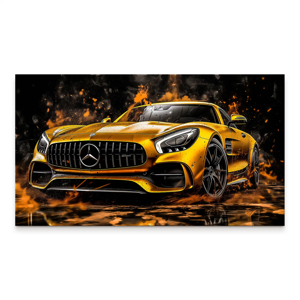 Mercedes AMG GT Modern Style Leinwand Bild INGALERIE