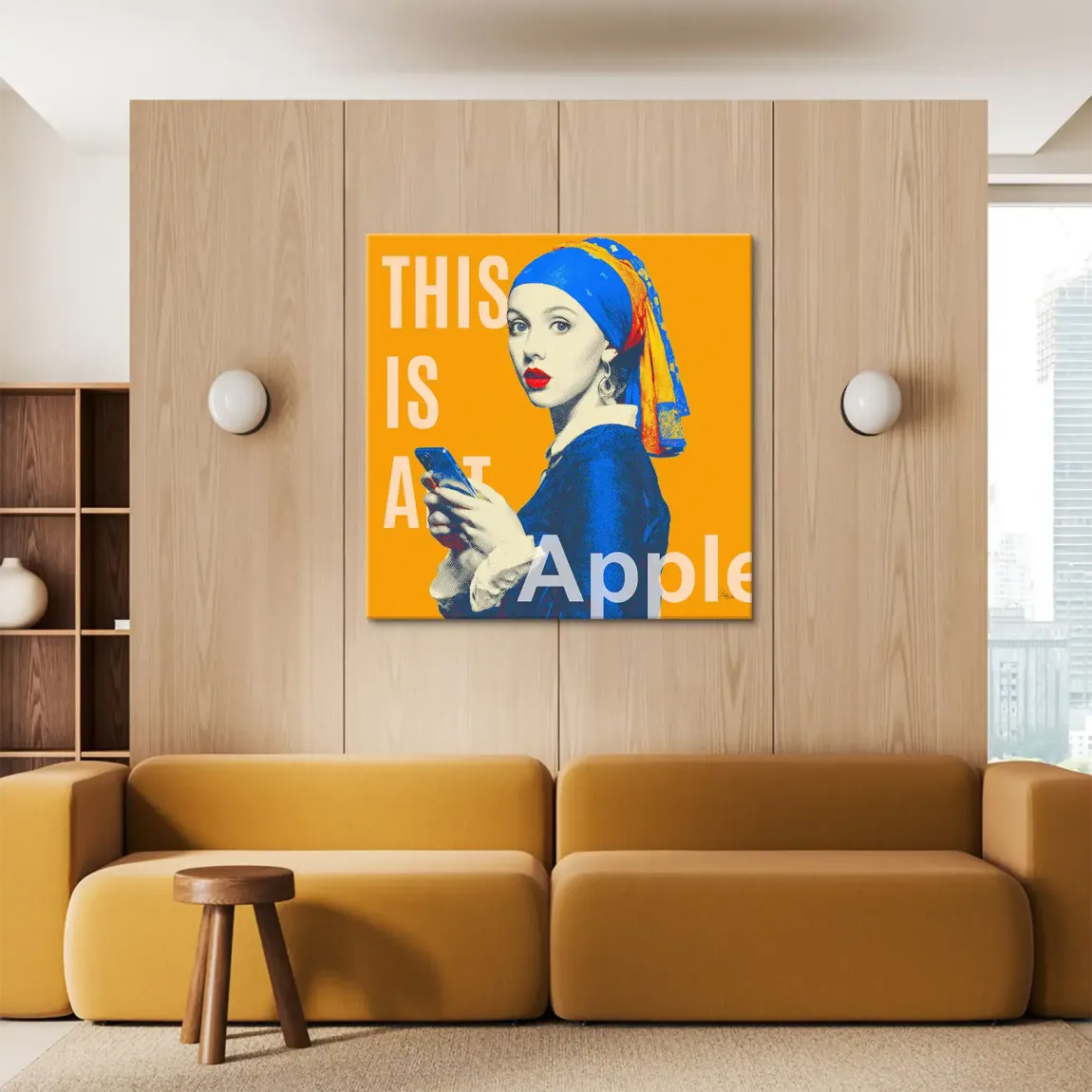 Perlenmädchen Pop Art Leinwand Bild