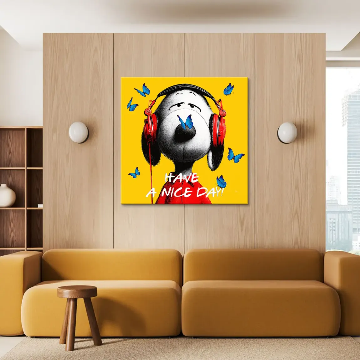 Snoopy Nice Day Leinwand Bild