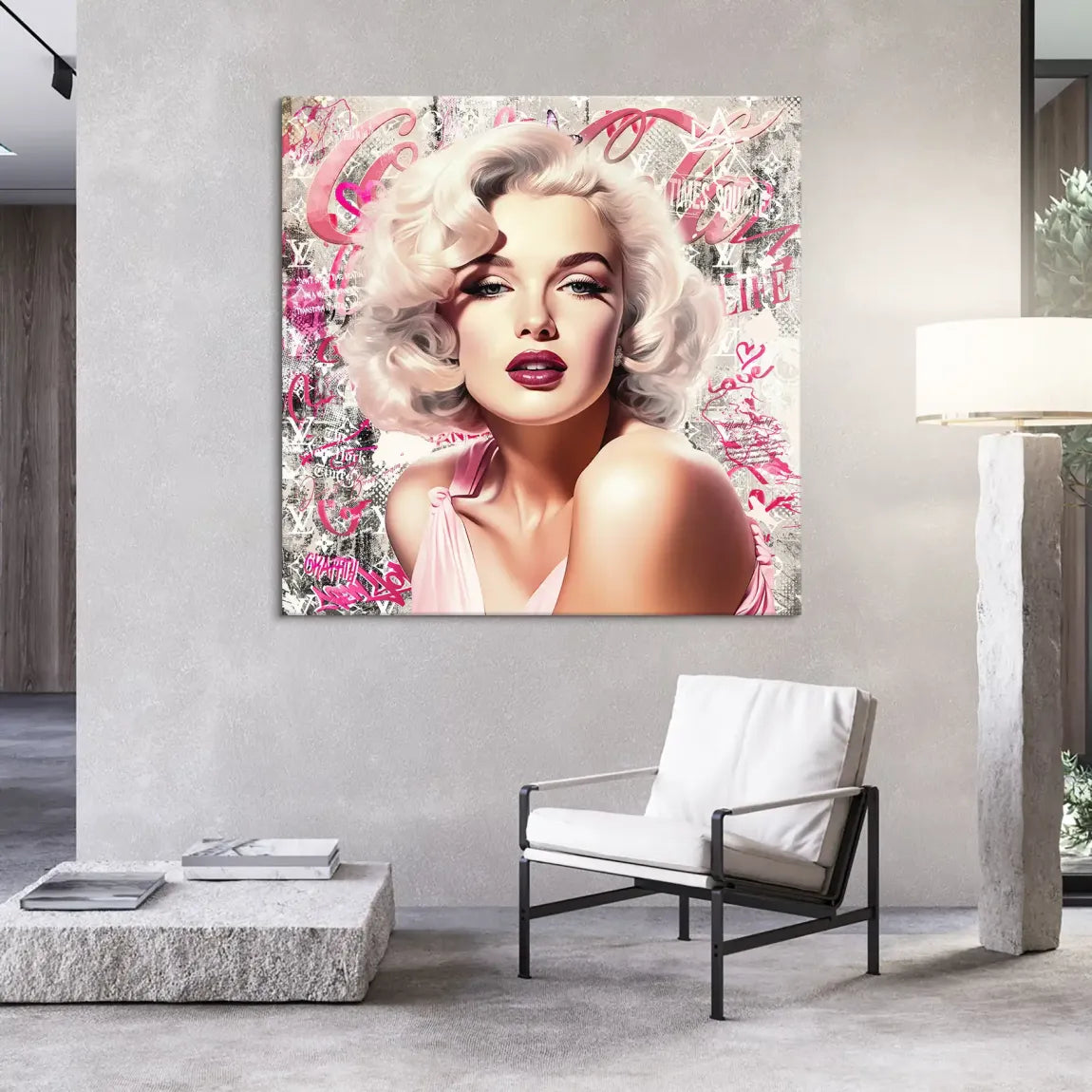 Marilyn Glam in Pink Leinwand Bild INGALERIE