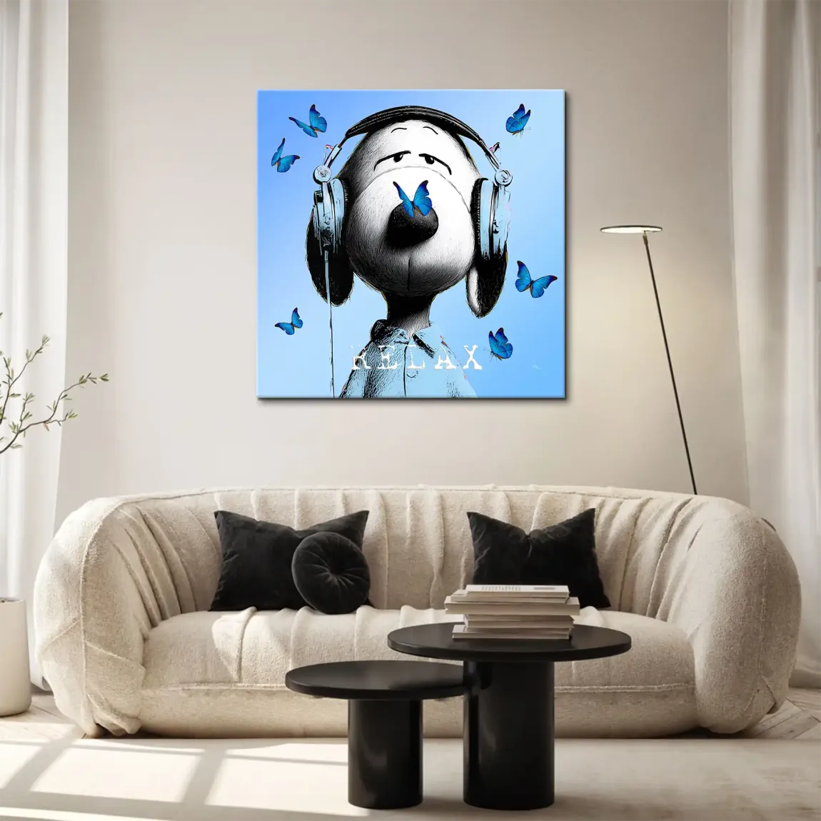 Snoopy Relax Leinwand Bild