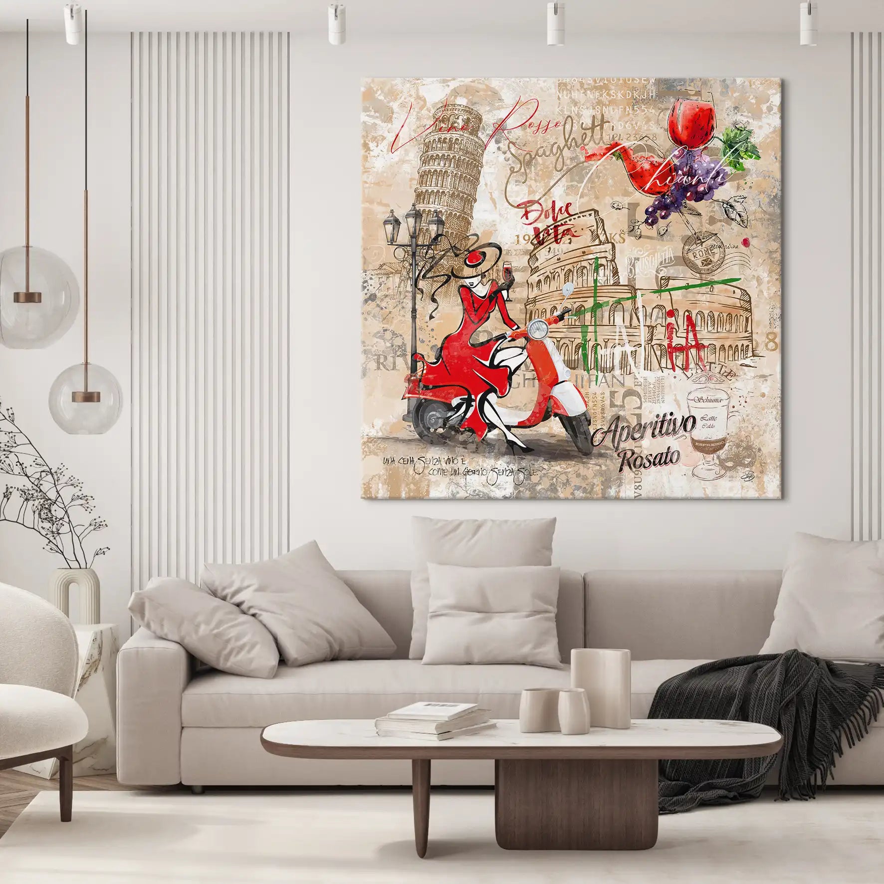 Italien Pop Art Leinwand Bild INGALERIE