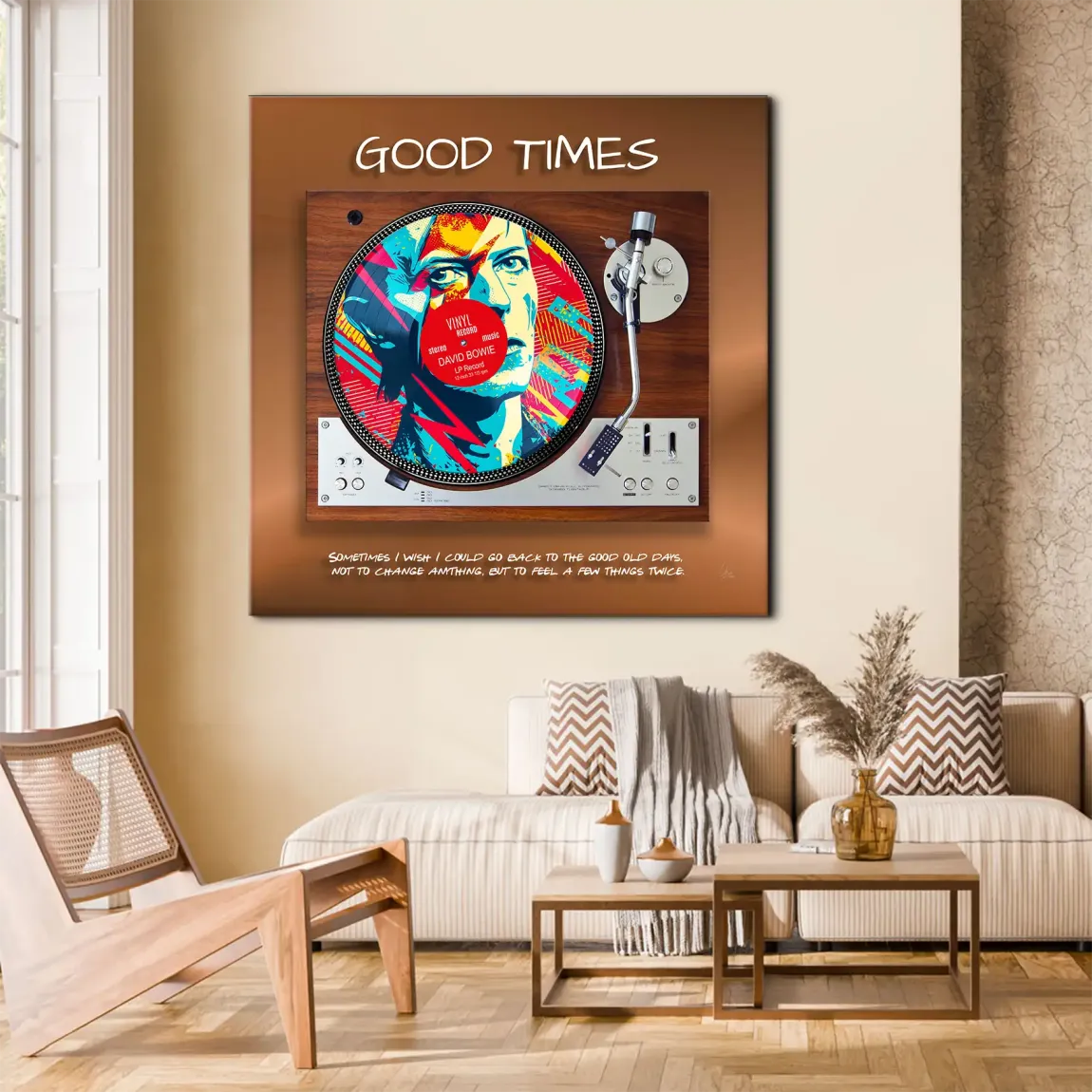 Retro Vibes David Bowie Leinwand Bild