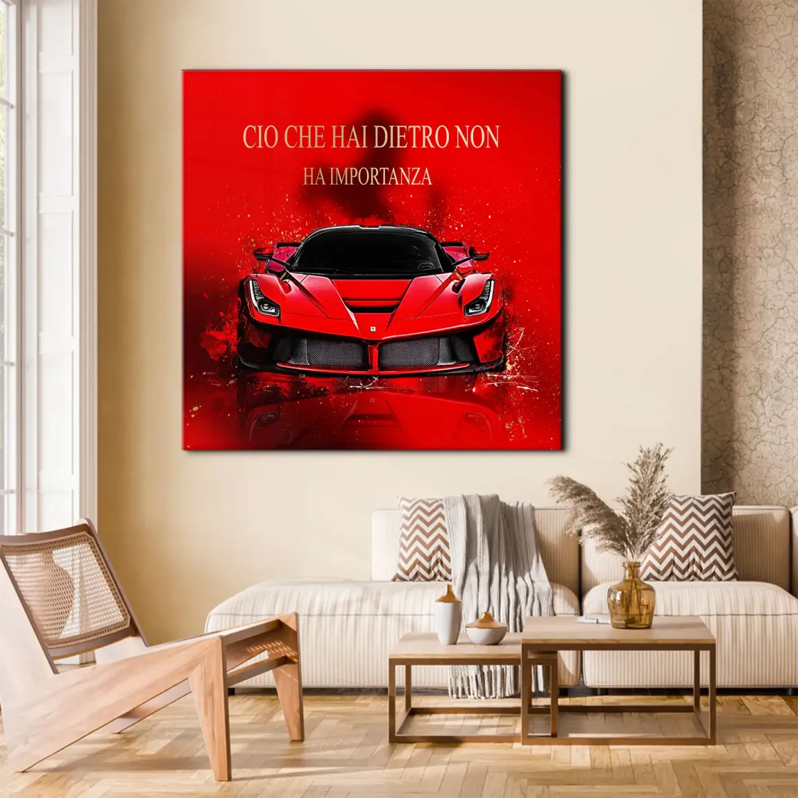 Red Velocity La Ferrari Leinwand Bild