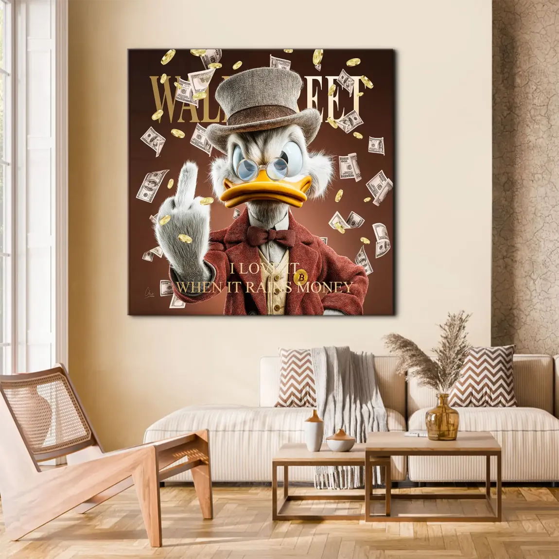 Money Empire Dagobert Duck Leinwand Bild