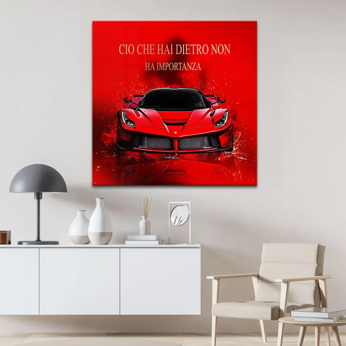 Red Velocity La Ferrari Leinwand Bild