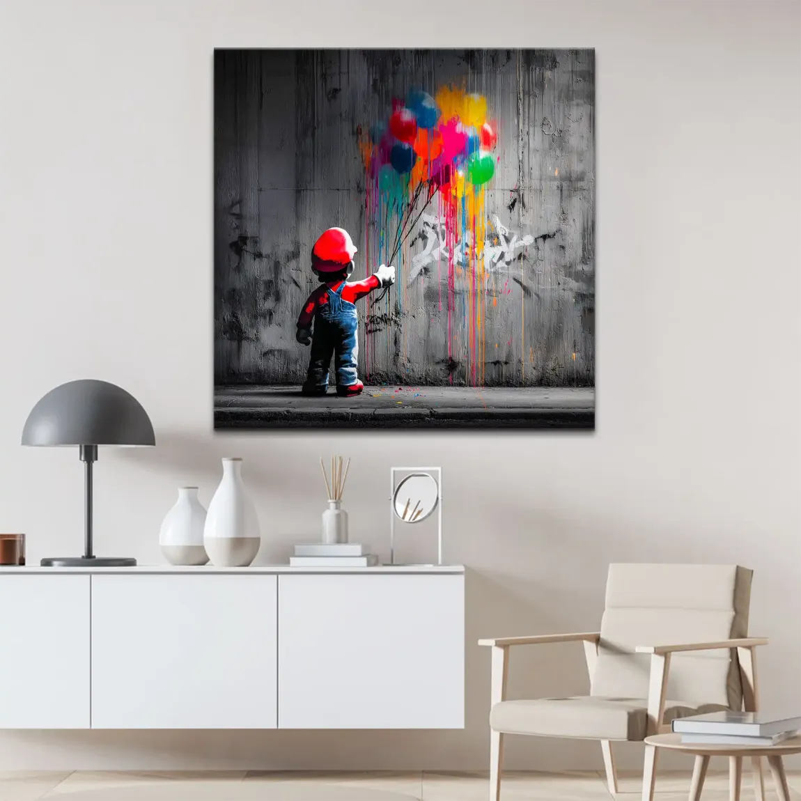 Mario Balloon Dreams Leinwand Bild