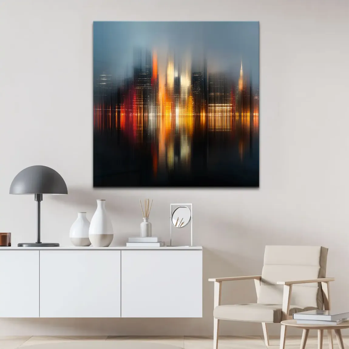 New York abstrakt Lights Leinwand Bild