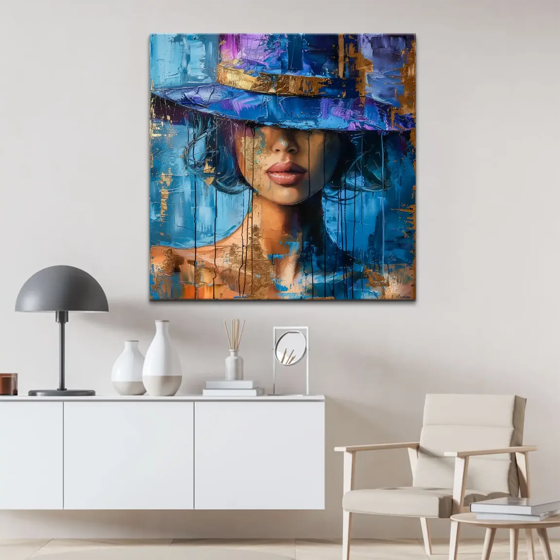 Blue Mystery Leinwand Bild