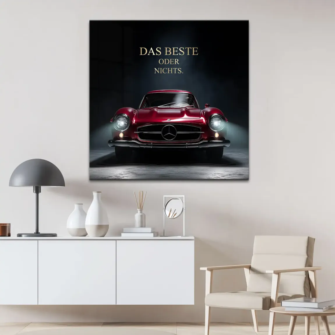 Red Legend Mercedes 300SL Leinwand Bild