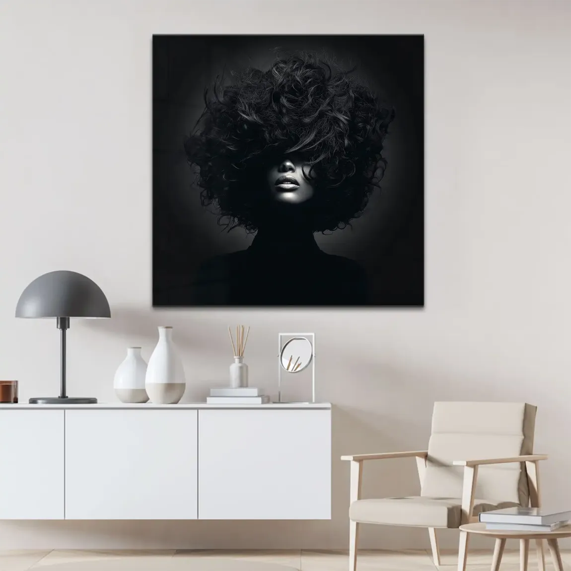 Beauty Curls Leinwand Bild